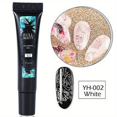 12 Colors Nail Stamping Polish Gel Kit - Long Lasting and Durable