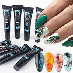 12 Colors Nail Stamping Polish Gel Kit - Long Lasting and Durable
