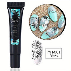 12 Colors Nail Stamping Polish Gel Kit - Long Lasting and Durable