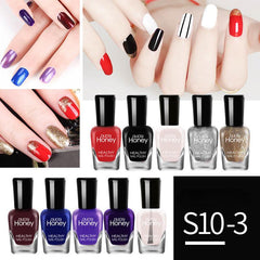 10pcs Peelable Solid Nail Polish Set Odorless Baking Quick Drying Lasting