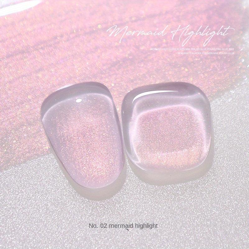 Crystal Transparent Mermaid Pearlescent Gel Polish Nail Art Varnish