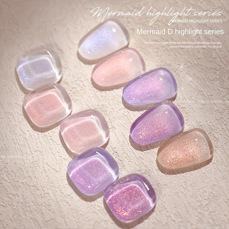 Crystal Transparent Mermaid Pearlescent Gel Polish Nail Art Varnish