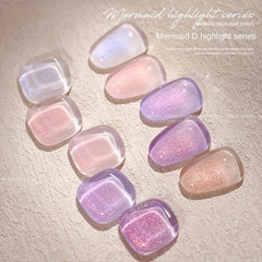 Crystal Transparent Mermaid Pearlescent Gel Polish Nail Art Varnish