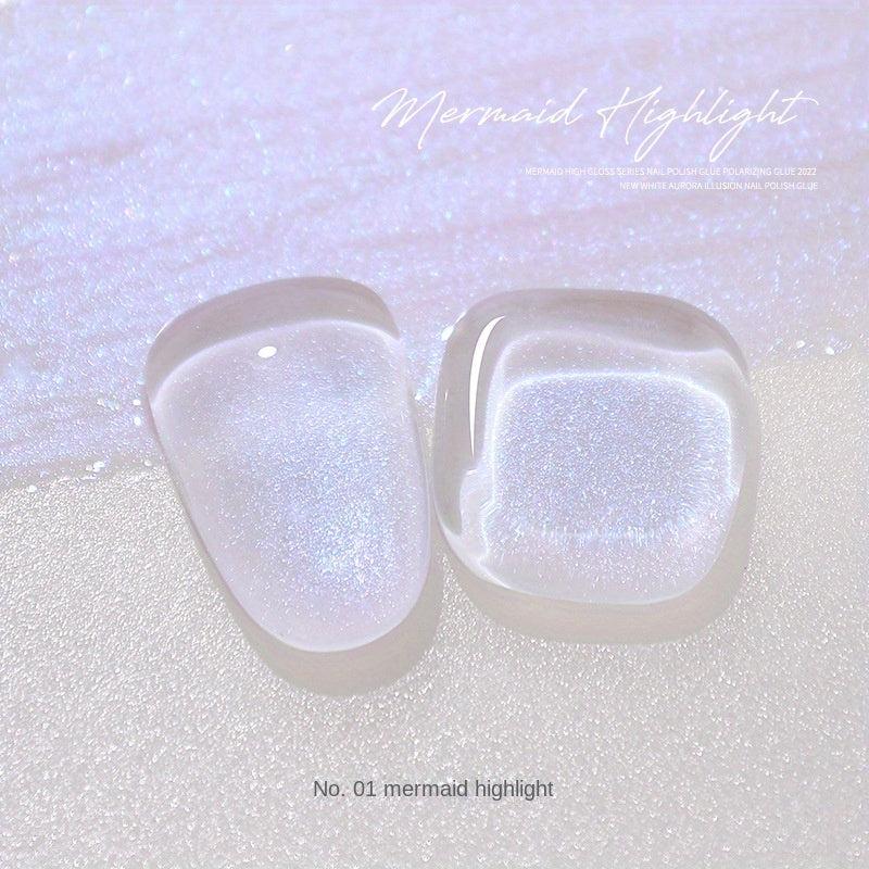 Crystal Transparent Mermaid Pearlescent Gel Polish Nail Art Varnish