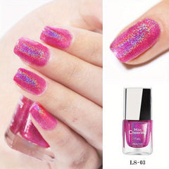 7ml Holographic Glitter Nail Polish - Reflective Shine Lacquer