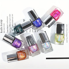 7ml Holographic Glitter Nail Polish - Reflective Shine Lacquer