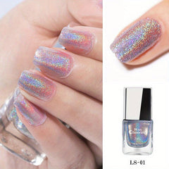 7ml Holographic Glitter Nail Polish - Reflective Shine Lacquer
