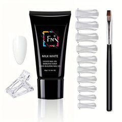 30ml Nail Extension Gel Kit with 9 Colors, Quick Building Gel, Nail Brush Set