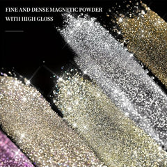 Reflective Glitter Cat Eye Gel Polish