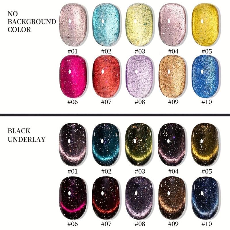Reflective Glitter Cat Eye Gel Polish
