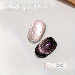 Reflective Glitter Cat Eye Gel Polish