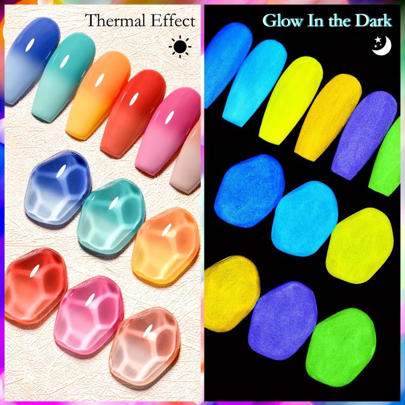 Glow In The Dark Gel Nail Polish Set - 6 PCS 8ML