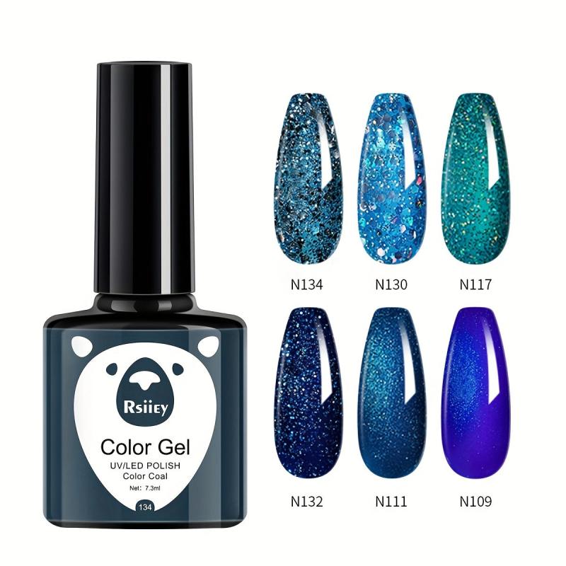 Glitter Gel Varnish 6 Colors Starter Kit