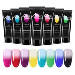 Temperature Change Poly Nail Extension Gel for Women Girls