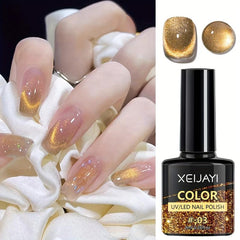 Reflective Glitter Cat Eye Gel Nail Polish