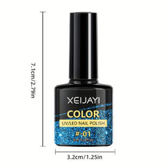 Reflective Glitter Cat Eye Gel Nail Polish