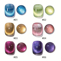 Reflective Glitter Cat Eye Gel Nail Polish
