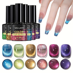 Reflective Glitter Cat Eye Gel Nail Polish