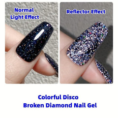 Reflective Glitter Gel Polish Shimmer Sequins Gel Nail Polish