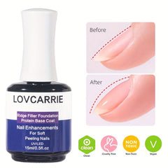 Protein Base Coat Nail Enhancements for Soft Peeling Nails