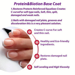 Protein Base Coat Nail Enhancements for Soft Peeling Nails