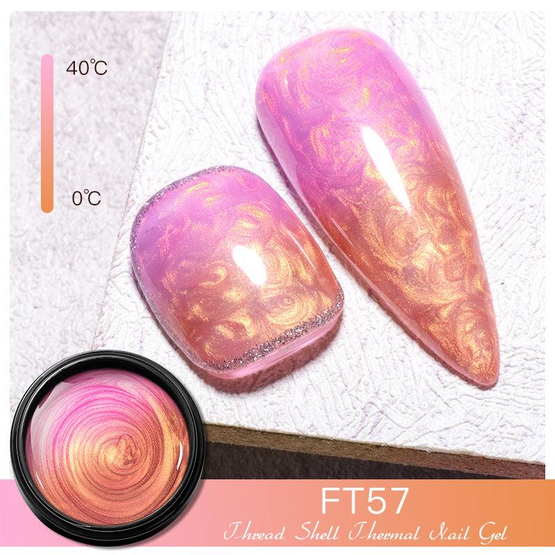 Mermaid Gel Nail Polish Glitter Shell Thread Temperature Long-Lasting Shine