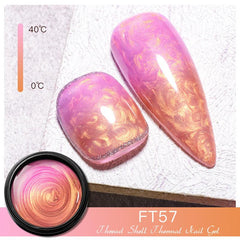 Mermaid Gel Nail Polish Glitter Shell Thread Temperature Long-Lasting Shine