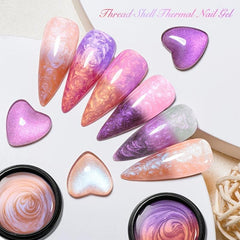 Mermaid Gel Nail Polish Glitter Shell Thread Temperature Long-Lasting Shine