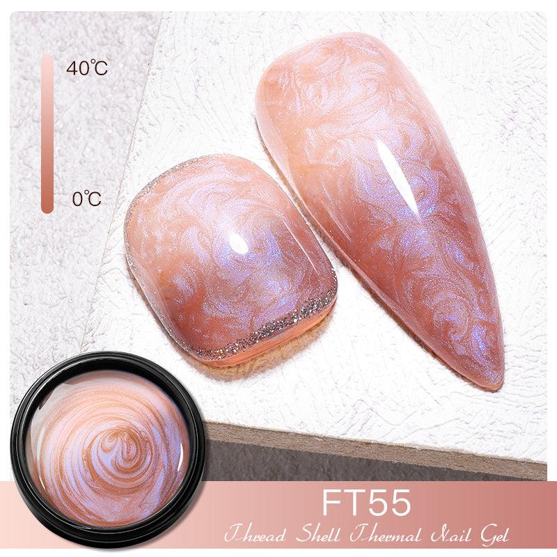 Mermaid Gel Nail Polish Glitter Shell Thread Temperature Long-Lasting Shine