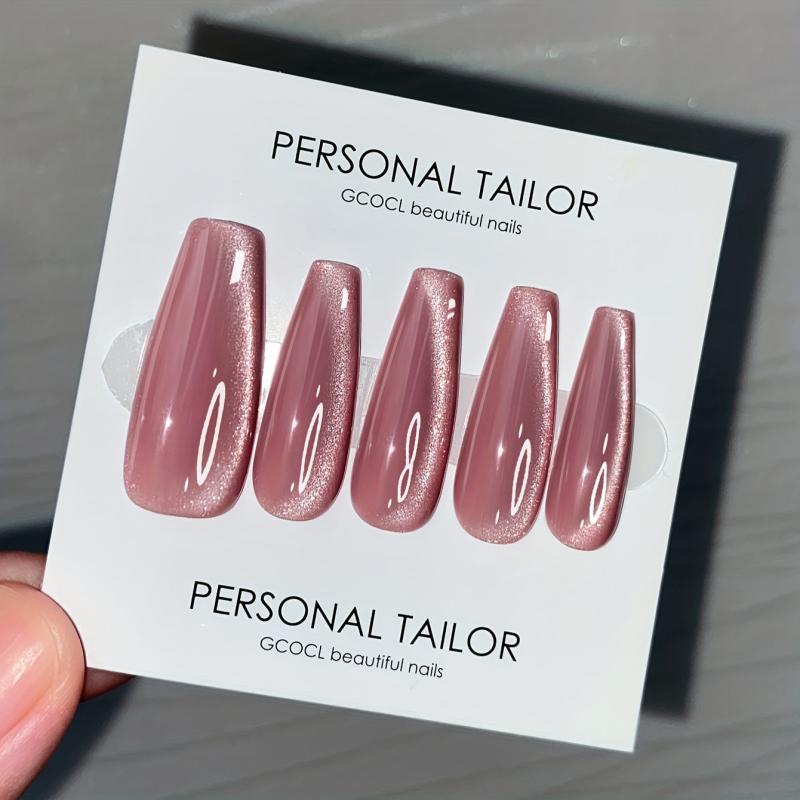 Cat Eye Gel Nail Polish Nude Pink Holographic Magnetic Gel Polish