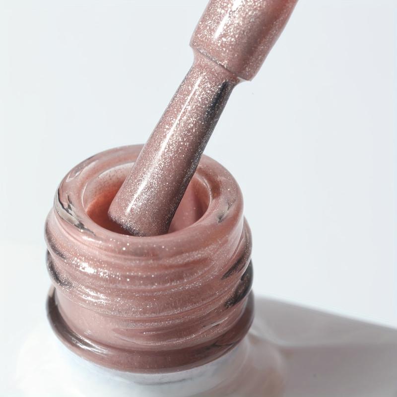 Cat Eye Gel Nail Polish Nude Pink Holographic Magnetic Gel Polish