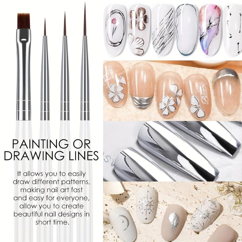 Metallic Painting Gel Silvery Painted Nail Gel 3D Metal Mirror