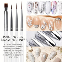 Metallic Painting Gel Silvery Painted Nail Gel 3D Metal Mirror