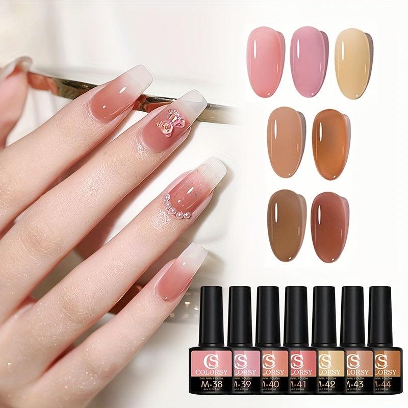 Quick Dry Jelly Jade Nail Polish Long Lasting Neutral for Salon Manicures