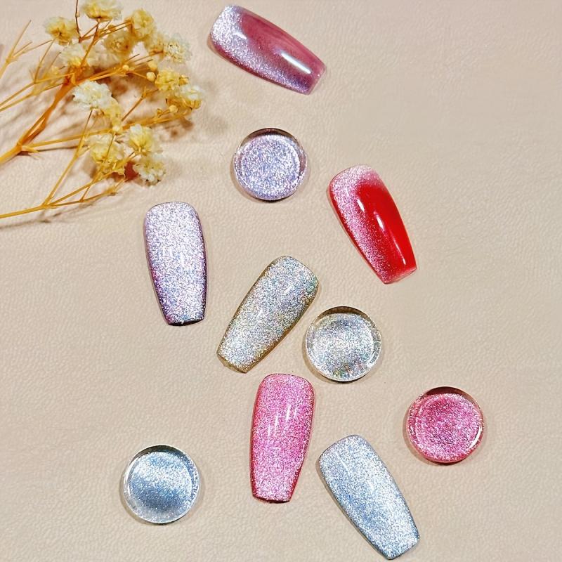 Glitter Cat Eye Gel Nail Polish - Sparkling Broken Diamond Gel Polish
