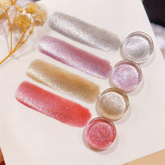Glitter Cat Eye Gel Nail Polish - Sparkling Broken Diamond Gel Polish