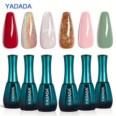YADADA Gel Nail Polish Kit Soak Off Gel Polish Set 6 Pcs