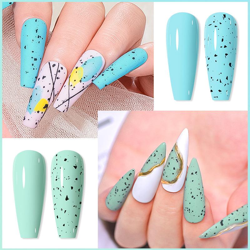 Pastel Eggshell Gel Polish Set Candy Pink Yellow Green Purple