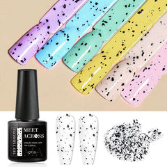 Pastel Eggshell Gel Polish Set Candy Pink Yellow Green Purple