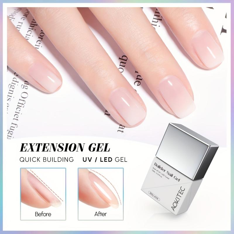 Clear Pink Gel Builder Nail Gel for Strengthener Extension