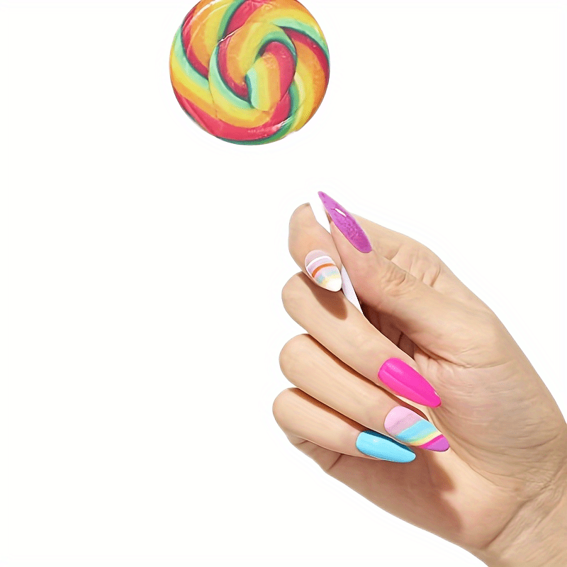 Neon Gel Nail Polish Set with Base & Top Coat Bright Red Purple Green Yellow 12p