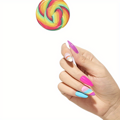 Neon Gel Nail Polish Set with Base & Top Coat Bright Red Purple Green Yellow 12p