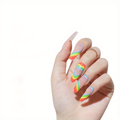 Neon Gel Nail Polish Set with Base & Top Coat Bright Red Purple Green Yellow 12p