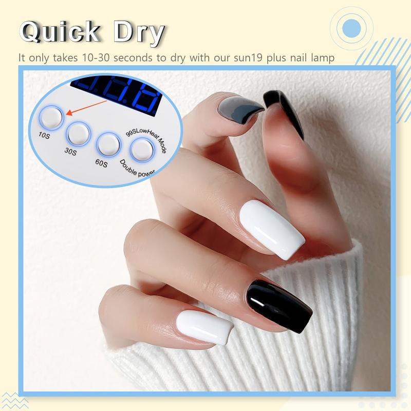 YADADA Soak Off Gel Nail Polish Kit and Manicure Salon Nail Art Starter