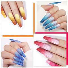 Reflective Glitter Gel Nail Polish Kit - Broken Diamond Gel Polish Set