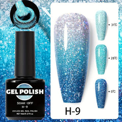Reflective Glitter Gel Nail Polish Kit - Broken Diamond Gel Polish Set