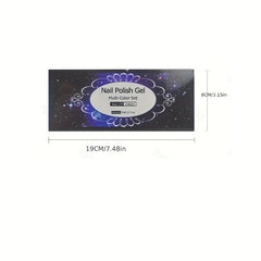 Reflective Glitter Gel Nail Polish Kit - Broken Diamond Gel Polish Set
