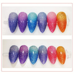 Reflective Glitter Gel Nail Polish Kit - Broken Diamond Gel Polish Set