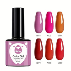 Gel Nail Polish Starter Kit Summer Red Collection 6 Colors