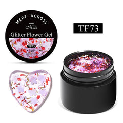 Glitter Flower Gel Polish Long Lasting Nail Polish for Women